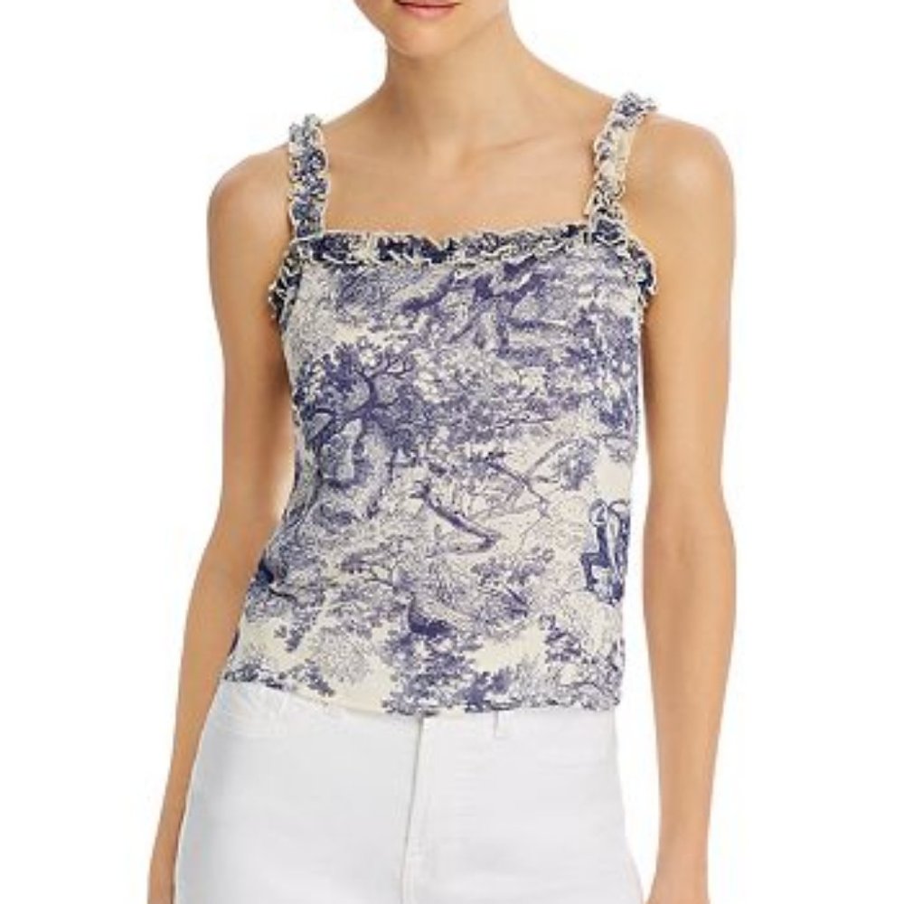 *NWT* Aqua Toile Print Ruffled Top & Skirt Set
